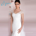 Custom Made Lace Satin Mermaid White Wedding Dresses